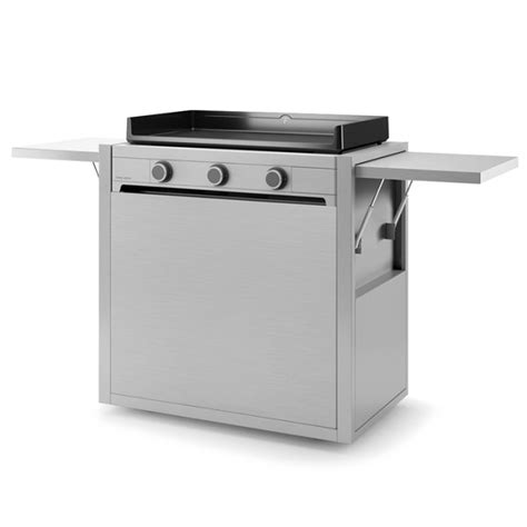 Pack Plancha à gaz Forge Adour MODERN 75 Inox Chariot Raviday Barbecue