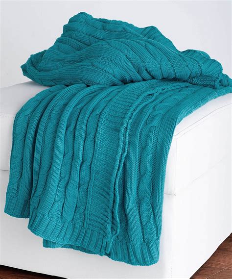 Another Great Find On Zulily Turquoise Cable Knit Throw By Rizzy Home