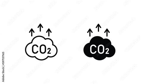 Co2 Emissions Icon Carbon Dioxide Pollution Ecology And Environment