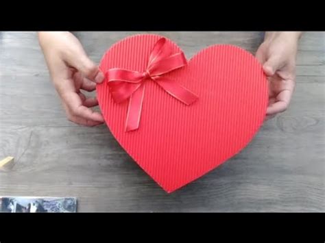 como hacer una caja de regalo en forma de corazón YouTube