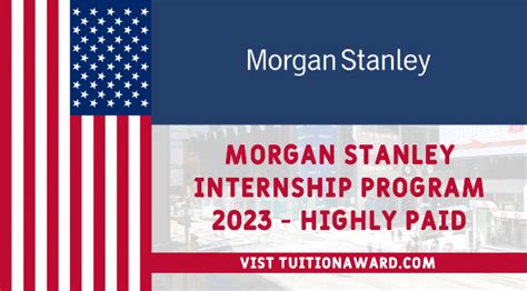 Morgan Stanley Internship Program 2023 | Tuition Award