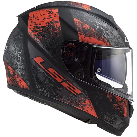 Capacete LS2 FF397 Vector Evo Swipe Fosco Preto E Vermelho Submarino