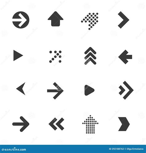 New Arrow Vector Icon Set Stock Vector Illustration Of Round 292188762