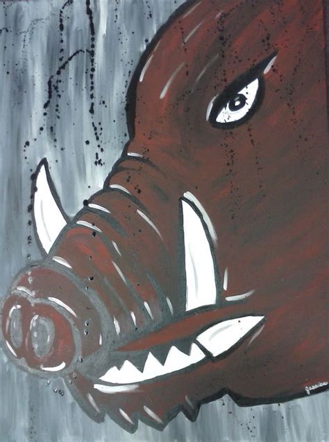 Razorback Painting Razorback Painting Painting White Art