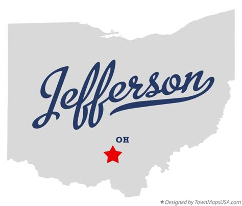 Map of Jefferson, Ross County, OH, Ohio