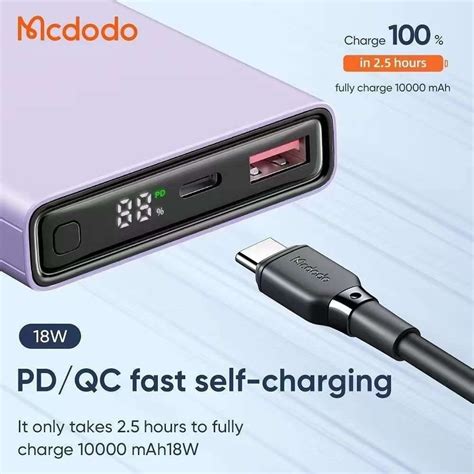 Mcdodo MC 294 22 5W PD Powerbank Digital Display 10000mAh Mobile