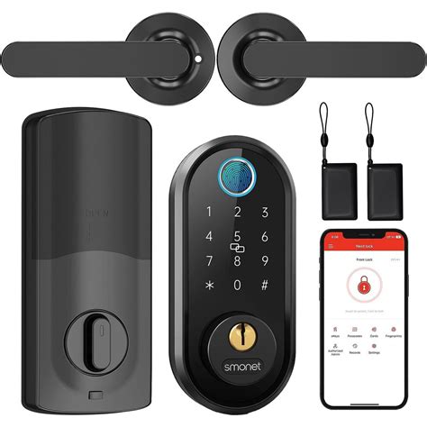 Suming Smart Front Door Lock With Handle Set Fingerprint Keyless Entry