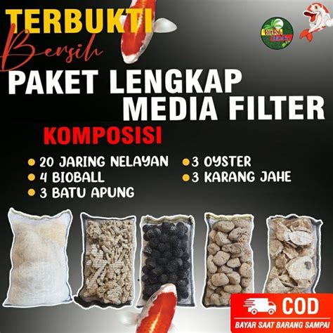 Media Filter Komplit Kolam Ikan Koi Filter Mekanis Filter Biologis