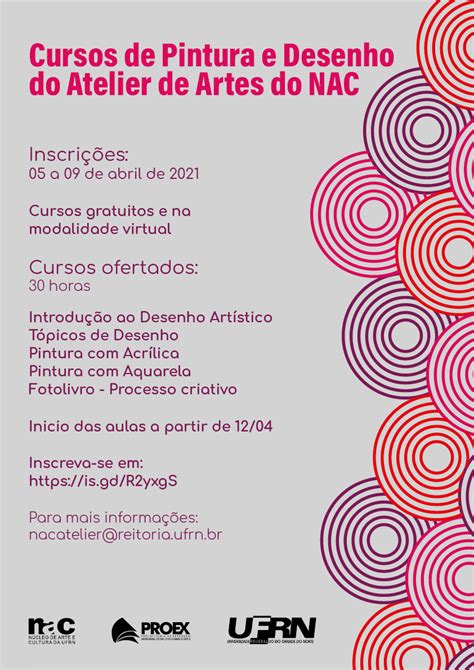 Em breve cursos do Atelier de Artes do NAC Núcleo de Arte e Cultura