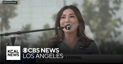 Kcal News Amber Lee Emcees Irvines Global Village Festival Cbs Los