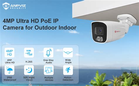 Amazon Anpviz C Mara Bala Ip Poe De Mp Con Micr Fono Audio