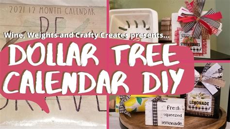 Dollar Tree Calendar Diy Intro Video Crafting On A Budget Diy