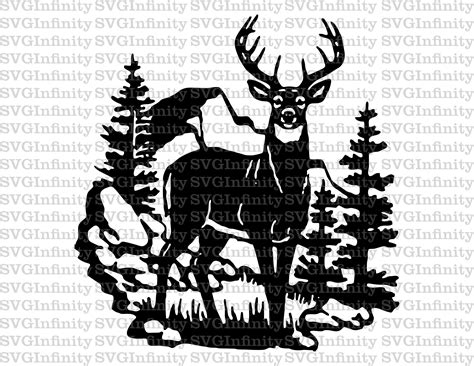 Deer And Mountains SVG Deer SVG Wildlife SVG Adventure Svg Etsy Canada