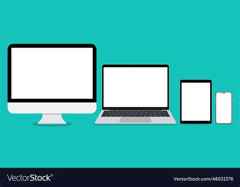 Desktop computer tablet pc laptop smartphone Vector Image