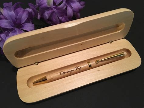 Personalized Wood Desktop Pen Set Bridesmaid T Maid Of Etsy