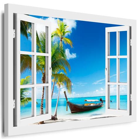 Amazon De Boikal Wandbilder Fensterblick X Cm Leinwandbild