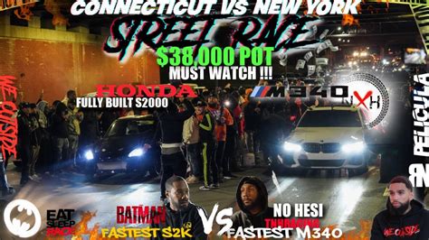 Street Race Nohesi Built M340 Vs Fully Built S2k Wheelies At The Line 😳 38k A Street Batmoblie