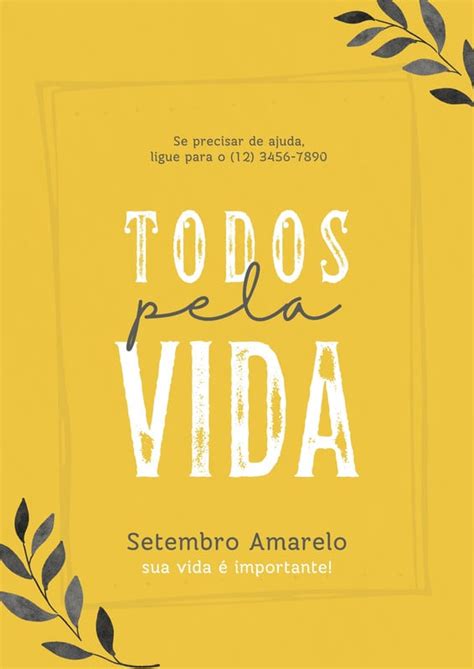 Modelos Gratuitos E Personaliz Veis De Setembro Amarelo Canva