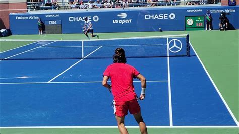 Us Open 2021 Reilly Opelka Serve From Receiver Pov Youtube