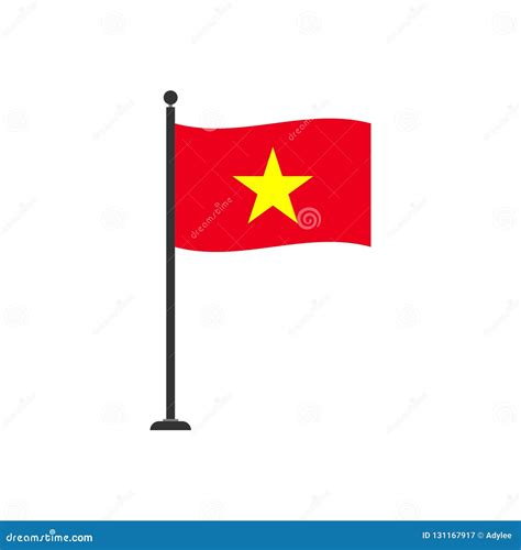 Icono N De La Bandera De Vietnam Del Vector Imagen De Archivo