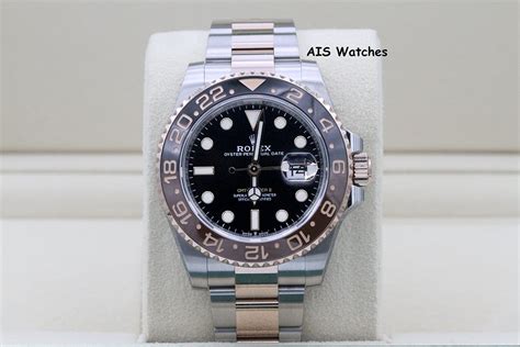 Fsot Rolex Chnr Gmt Master Ii K Rose Gold Ss Rootbeer