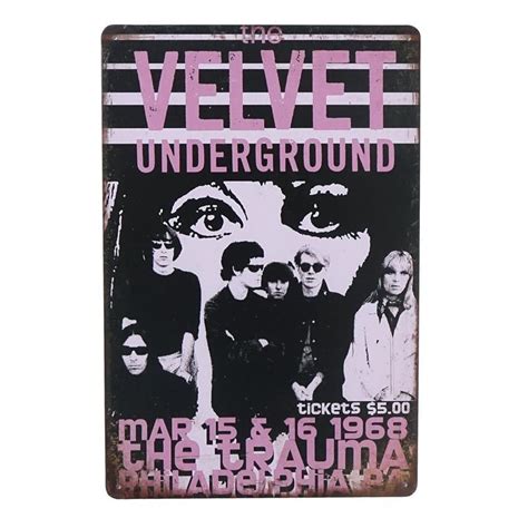 Plakat Tabliczka Dekoracyjna Metalowa Velvet Underground