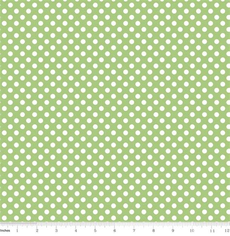 Green Polka Dot Fabric 1/4 Inch COTTON Fabric by the Yard - Etsy