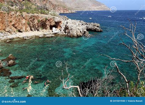 Parque Natural Riserva Dello Zingaro Sicily Italy Foto De Archivo