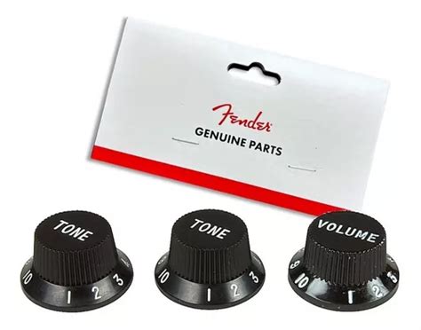 Set De Perillas Fender Para Stratocaster Black Cuotas Sin Inter S