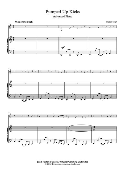 Pumped Up Kicks Intermediate Level Foster The People Partitura Piano