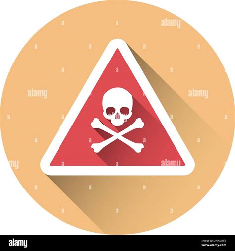 Danger Sign Skull And Crossbones Sign In A Flat Design Stock Vector