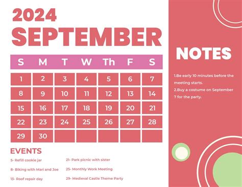 Page 2 Free Printable September Calendar To Customize Online