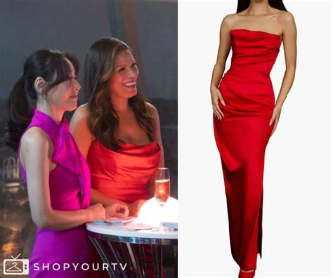 Station 19 Season 7 Episode 8 Natashas Red Strapless Dress Shop Your Tv