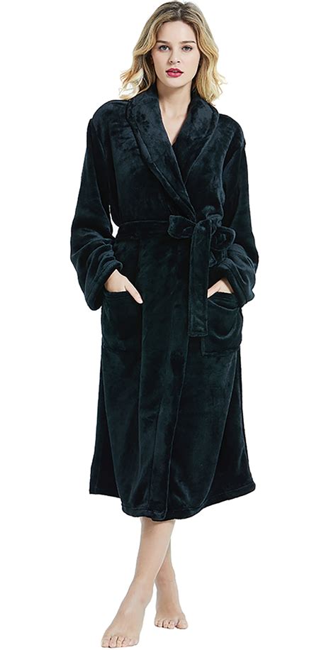 Heartnice Womens Fleece Robes Plush Long Bathrobe Soft Warm Robes