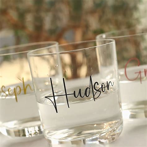 Personalisierte Hochzeit Braut Party Glas Vinyl Name Aufkleber Custom