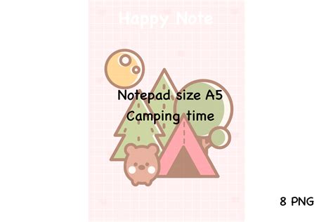 Camping Time Notepad Notepad Size A Graphic By Spsweet Creative Fabrica