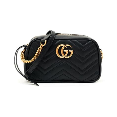 Gucci Gg Marmont Small Quilted Camera Bag Black Brands N Bags