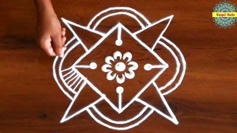 Margazhi Flowers Padi Kolam Easy New Year Kolam Dots Dhanurmasam