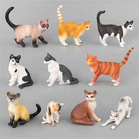 Simulation Cat Toys Kids Childrens Pet Model Figure Animal Plastic Action Figures Funny Toy Gift ...