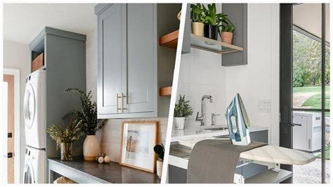 75 Laundry Room With Glass Sheet Backsplash And Subway Tile Backsplash