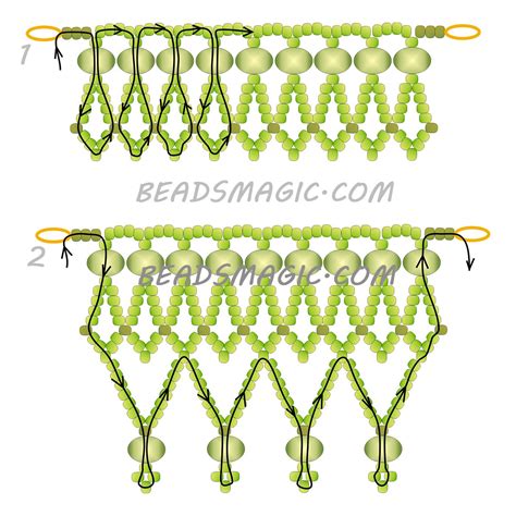 Free Pattern For Beaded Necklace Lime Beads Magic In 2024 Diy Necklace Patterns Bead