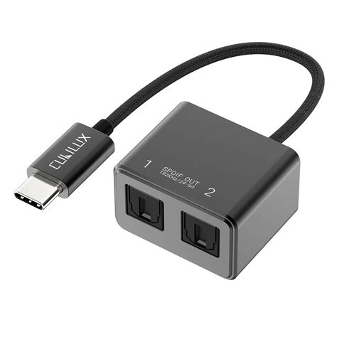 Usb C To 2 Way Spdif Optical Audio Splitter Cubilux