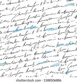 Calligraphic Handwritten Letter Latin Text Lorem Stock Photo