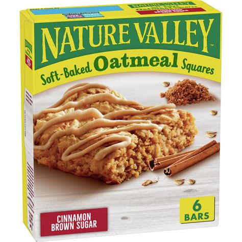 Nature Valley Soft Baked Oatmeal Squares Cinnamon Brown Sugar Bars