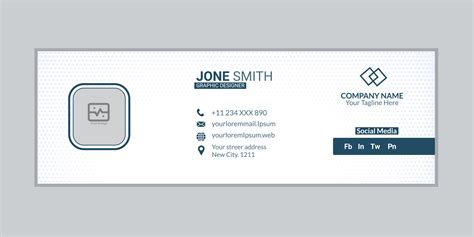 Modern Business Email Signature Design Templates Vector Professional