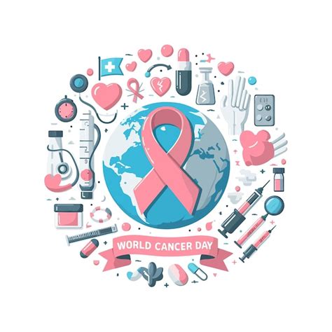 Le concept d illustration vectorielle de la Journée mondiale du cancer