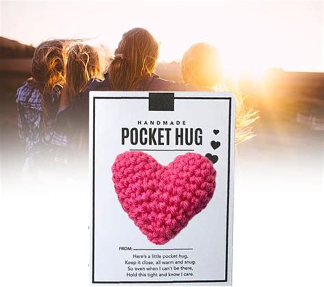 Amazon Pocket Hug Crocheted Heart Small Gift Crochet Pocket Hug