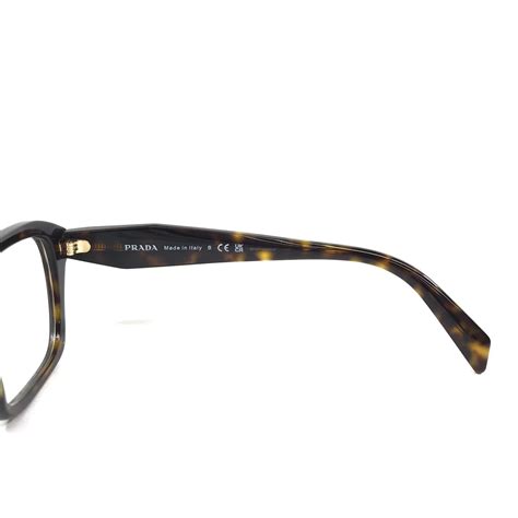 Prada Eyeglasses Frames VPR 14Z 2AU 1O1 Tortoise Square Full Rim 52 18