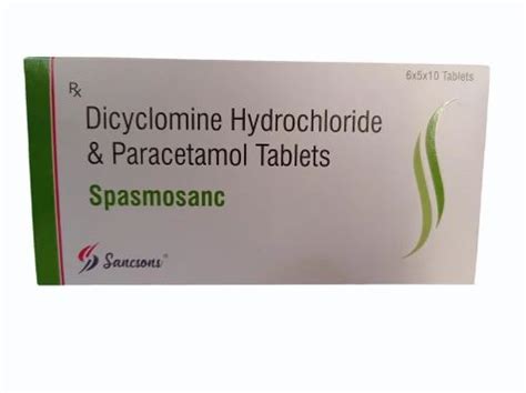 Dicyclomine Hydrochloride Paracetamol Tablets At Rs 900 Box Pharmaceutical Tablets In Chennai