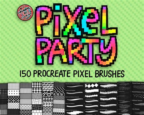 150 Procreate Pixel Brushes For Lettering Illustration Pixel Pattern